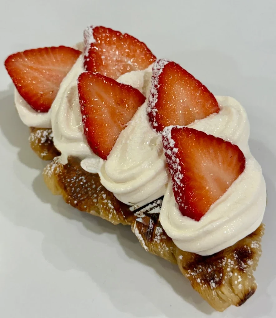 Strawberry croffle